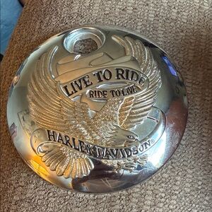 Harley-Davidson gas tank lid live to ride